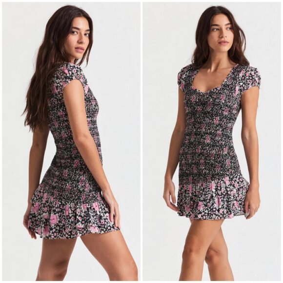 💕LOVESHACKFANCY💕 Trevor Dress ~ Raspberry Spice Latte Large L NWT - Picture 8 of 16